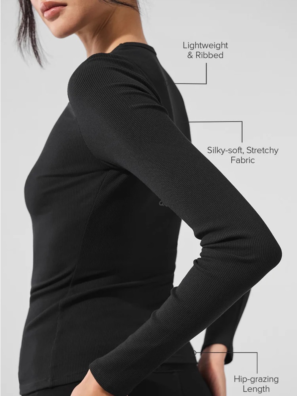 NWT ALO Yoga Ribbed Modal Long Sleeve
